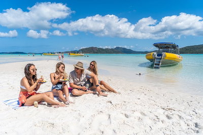 Ocean Rafting Tour to Whitehaven Beach Hill Inlet Lookout  Top Snorkel Spots